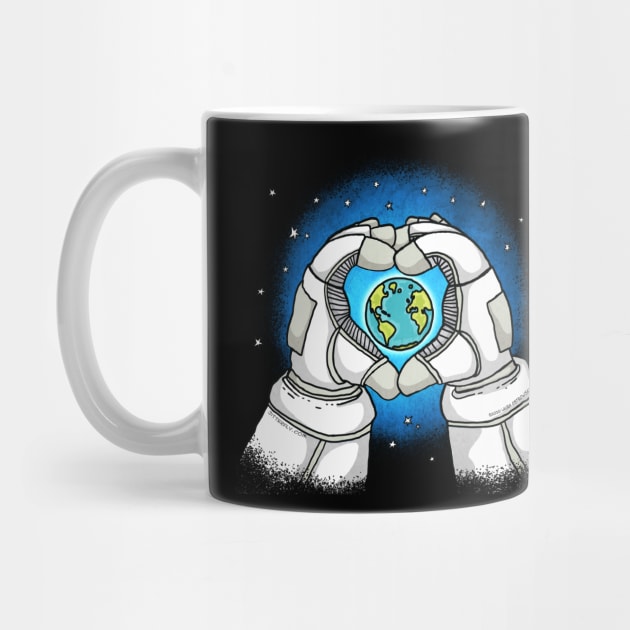 Astronaut Loves Earth by Jitterfly